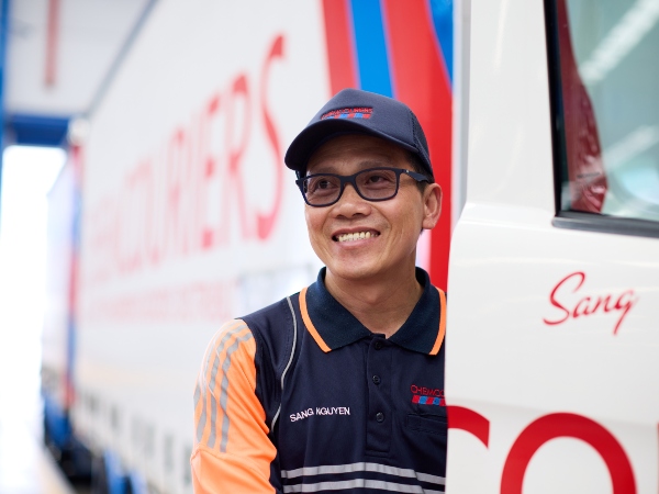 Owner Driver - Chemcouriers - Owner Driver standing in front of truck